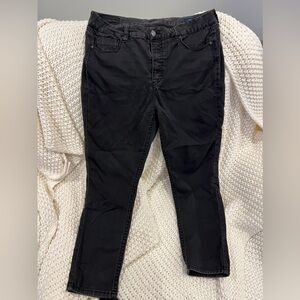 Plus size faded black skinny jeans